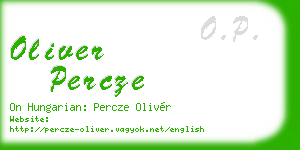 oliver percze business card